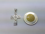 Real 10K Solid High Polish Simon Cross Gold Pendant - orquebec