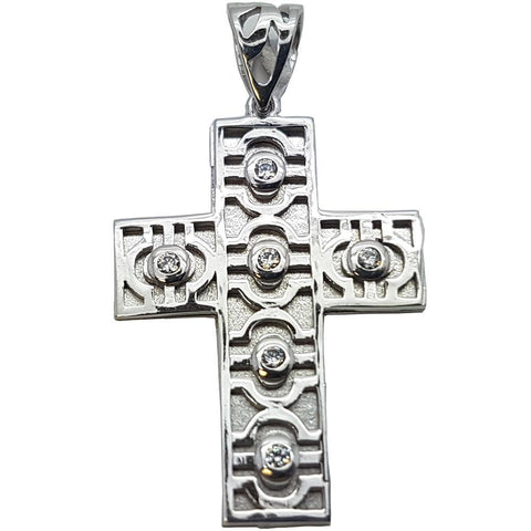 Real 10K Solid High Polish Simon Cross Gold Pendant - orquebec