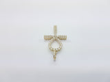 Real 10K Solid Yellow Gold Cross Pendant - orquebec