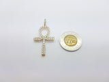 Real 10K Solid Yellow Gold Cross Pendant - orquebec