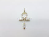 Real 10K Solid Yellow Gold Cross Pendant - orquebec