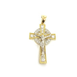 Rosary Crucifix 10K Yellow Gold Pendant - orquebec