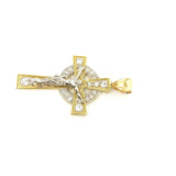 Rosary Crucifix 10K Yellow Gold Pendant - orquebec