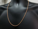 Solid 10K Rose Gold Rope Chain 3mm For Men | Chaine en or 10K pour homme en or rose 10kt et 3mm-Gold Custom