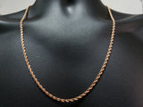 Solid 10K Rose Gold Rope Chain 3mm For Men | Chaine en or 10K pour homme en or rose 10kt et 3mm-Gold Custom