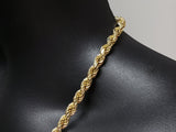 Solid Diamond Cut Rope Chain 10 karat Yellow Gold 6mm | Torsade en or jaune 10kt pour homme coupe diamant 6mm-Gold Custom