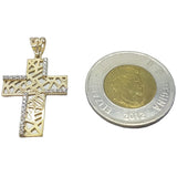 Solid Gold Kurucz Cross Charm Pendant - orquebec