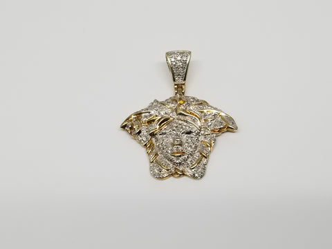 T??te de Versace medussa 0.63ct Diamants en or 10 karat - orquebec