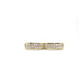 Two Fingers 10K Yellow Gold Women Ring - orquebec