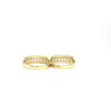 Two Fingers 10K Yellow Gold Women Ring - orquebec