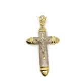 Urde Cross with Hanged Christ 10K Yellow Gold Pendant - orquebec