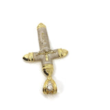 Urde Cross with Hanged Christ 10K Yellow Gold Pendant - orquebec