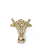 Vintage Masonic Symbol Free Mason 10K Yellow Gold Pendant - orquebec