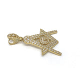 Vintage Masonic Symbol Free Mason 10K Yellow Gold Pendant - orquebec