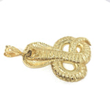 Wild Snake 10K Yellow Gold Pendant - orquebec