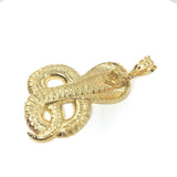 Wild Snake 10K Yellow Gold Pendant - orquebec