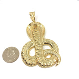 Wild Snake 10K Yellow Gold Pendant - orquebec